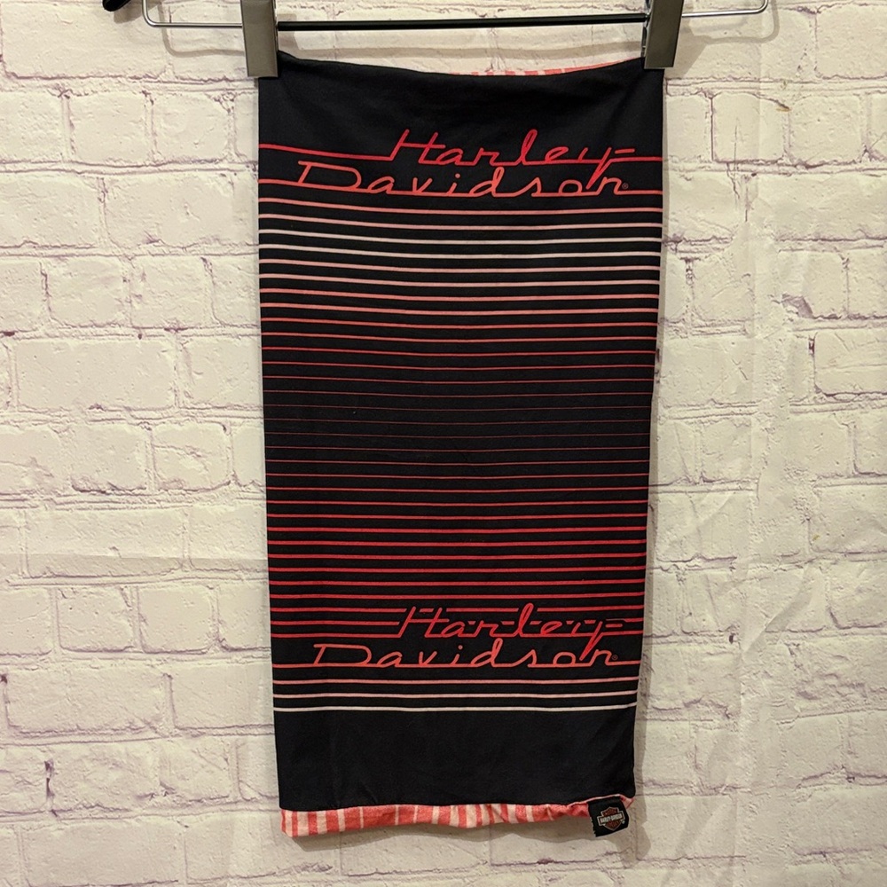 Harley-Davidson Striped Black and Red Scarf